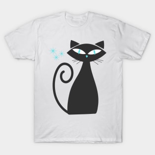Retro Vintage Mid Century Modern Atomic Cat T-Shirt